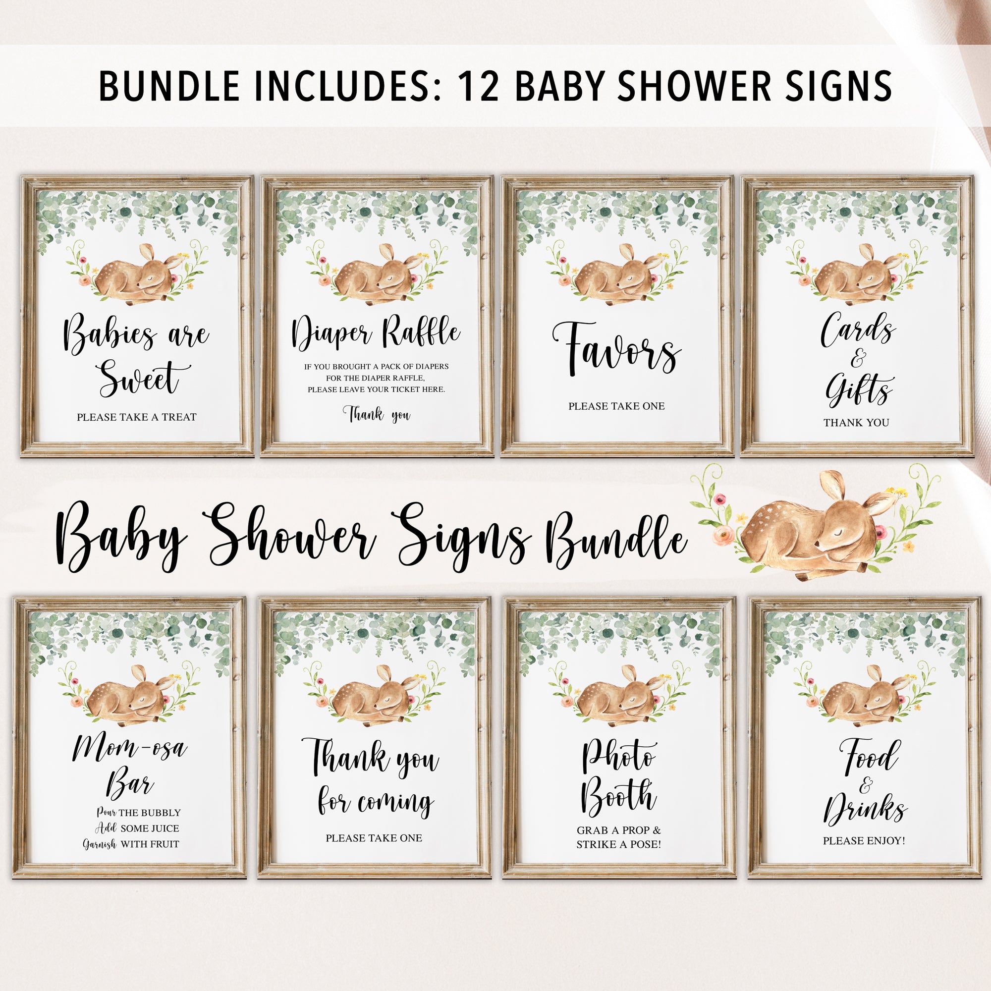 Complete Deer Baby Shower Bundle