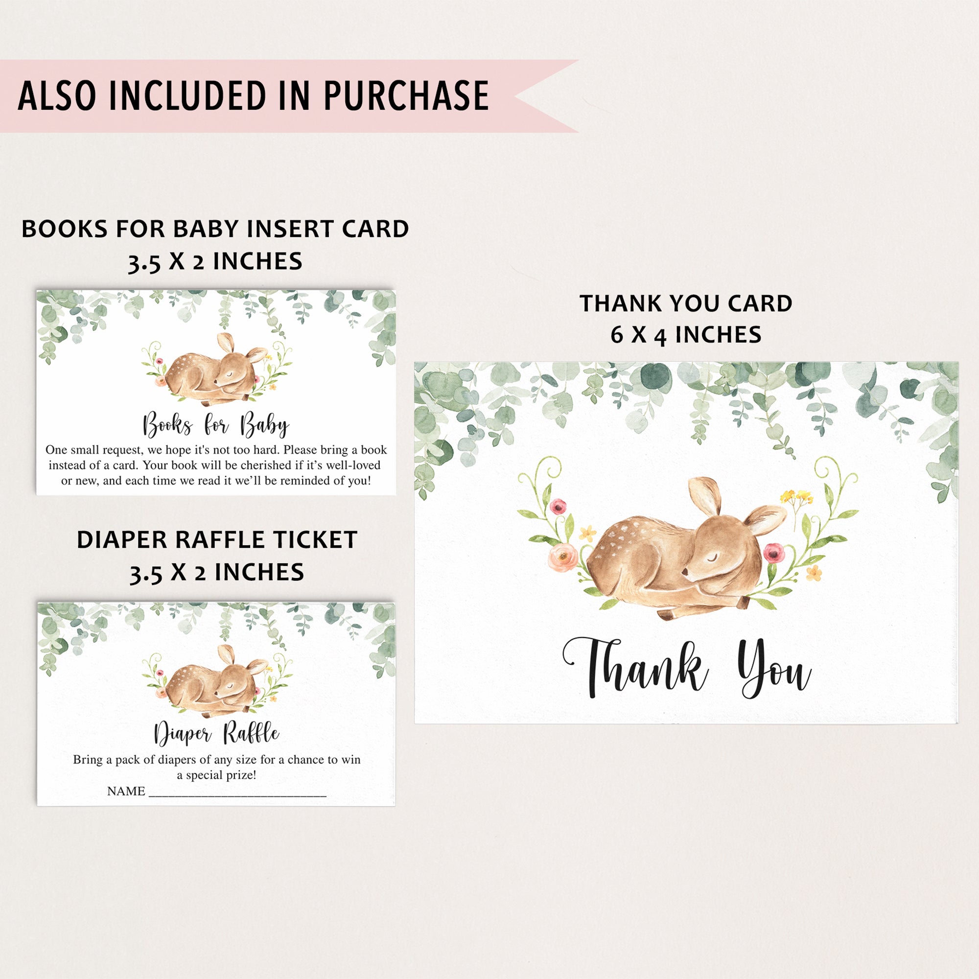 Deer Baby Shower Invite & Games