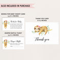 Load image into Gallery viewer, Girl Sloth Baby Shower Invite & Games
