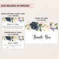 Load image into Gallery viewer, Blush Navy Floral Baby Shower Invite & Games
