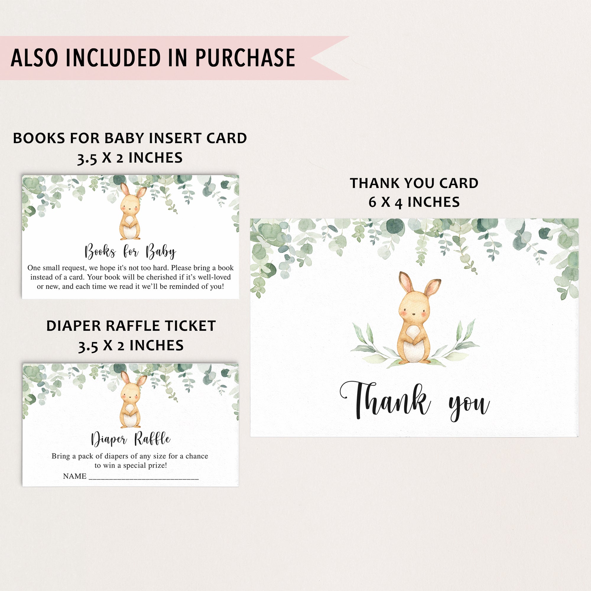 Bunny Baby Shower Invite & Games