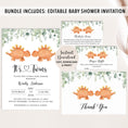 Load image into Gallery viewer, Complete Twin Triceratops Baby Shower Bundle
