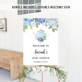 Load image into Gallery viewer, Complete Blue Tea Party Baby Shower Bundle
