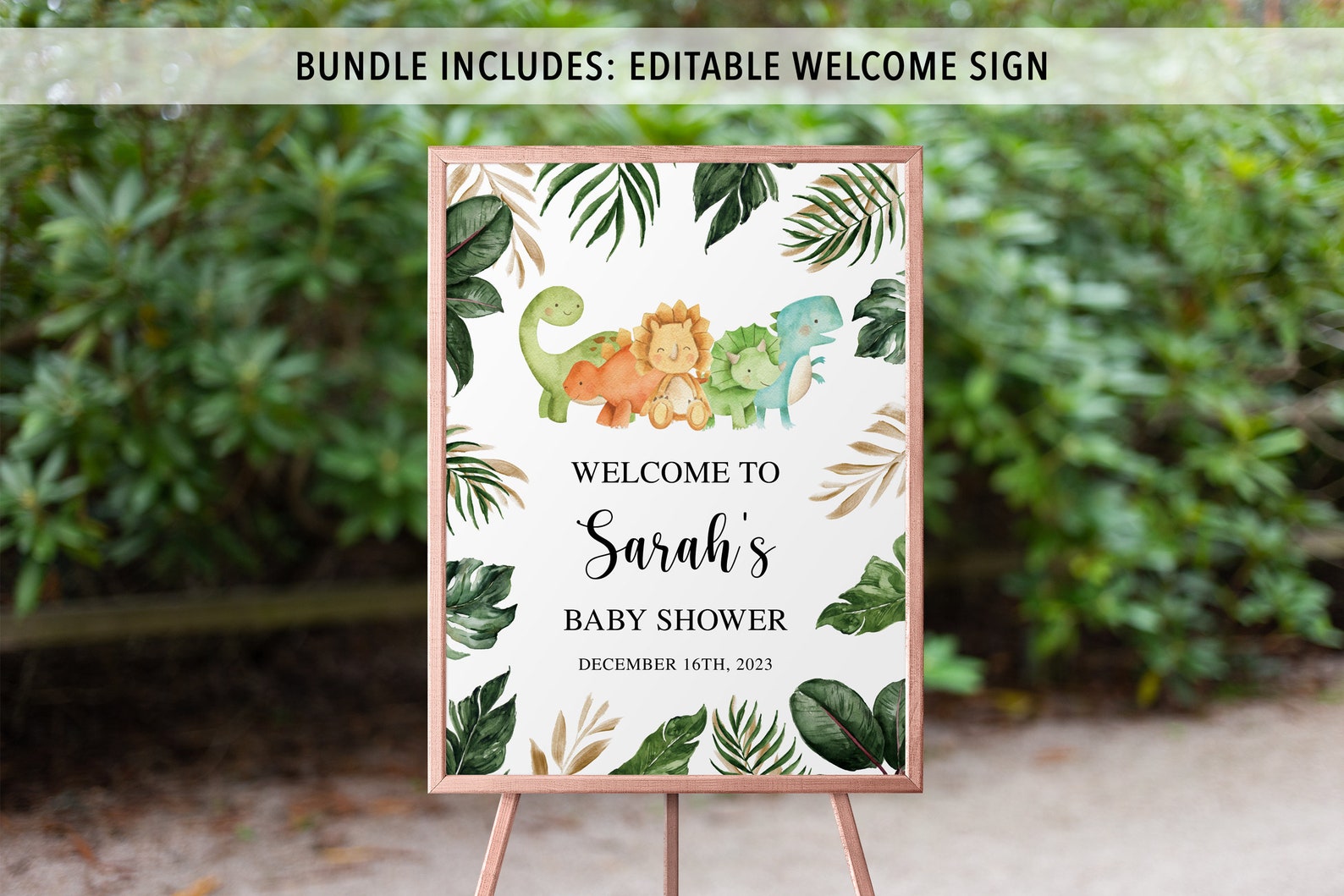 Complete Jungle Dinosaur Baby Shower Bundle