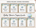 Load image into Gallery viewer, Complete Blue Tea Party Baby Shower Bundle
