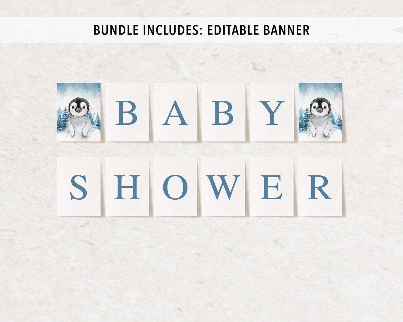 Complete Penguin Baby Shower Bundle