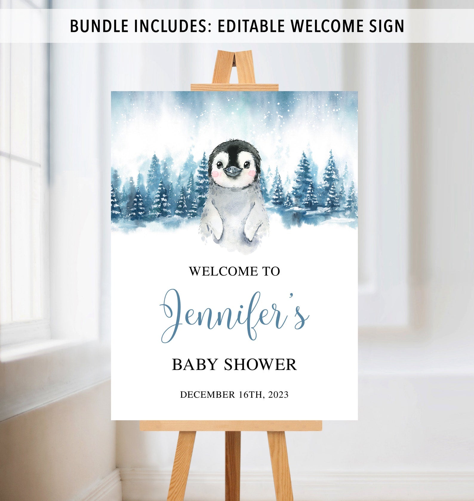 Complete Penguin Baby Shower Bundle