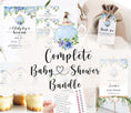 Load image into Gallery viewer, Complete Blue Tea Party Baby Shower Bundle
