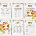 Load image into Gallery viewer, 14 Girl Sloth Baby Shower Games
