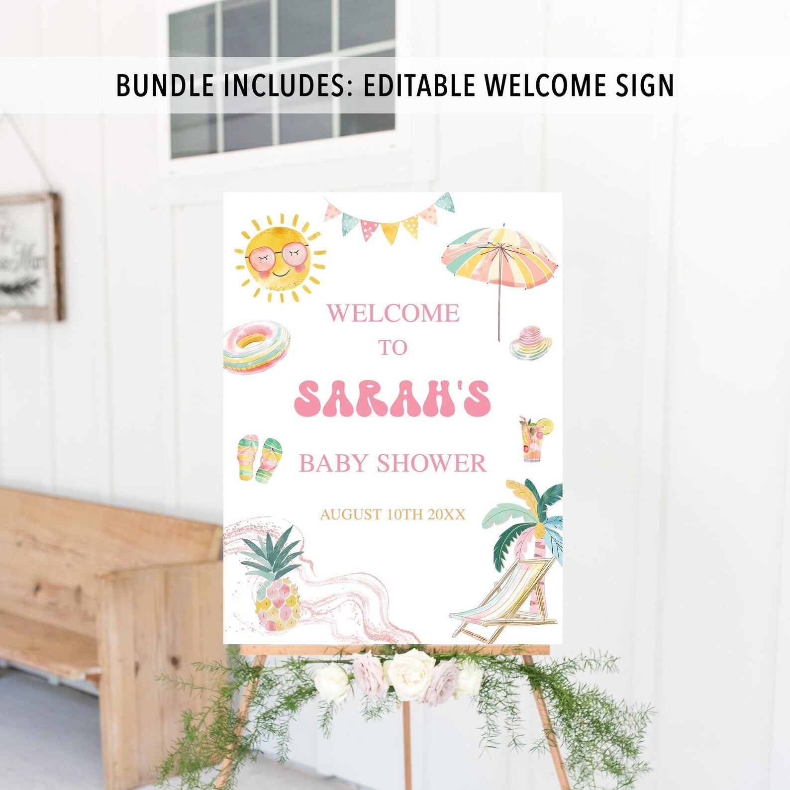 Complete Pool Party Baby Shower Bundle