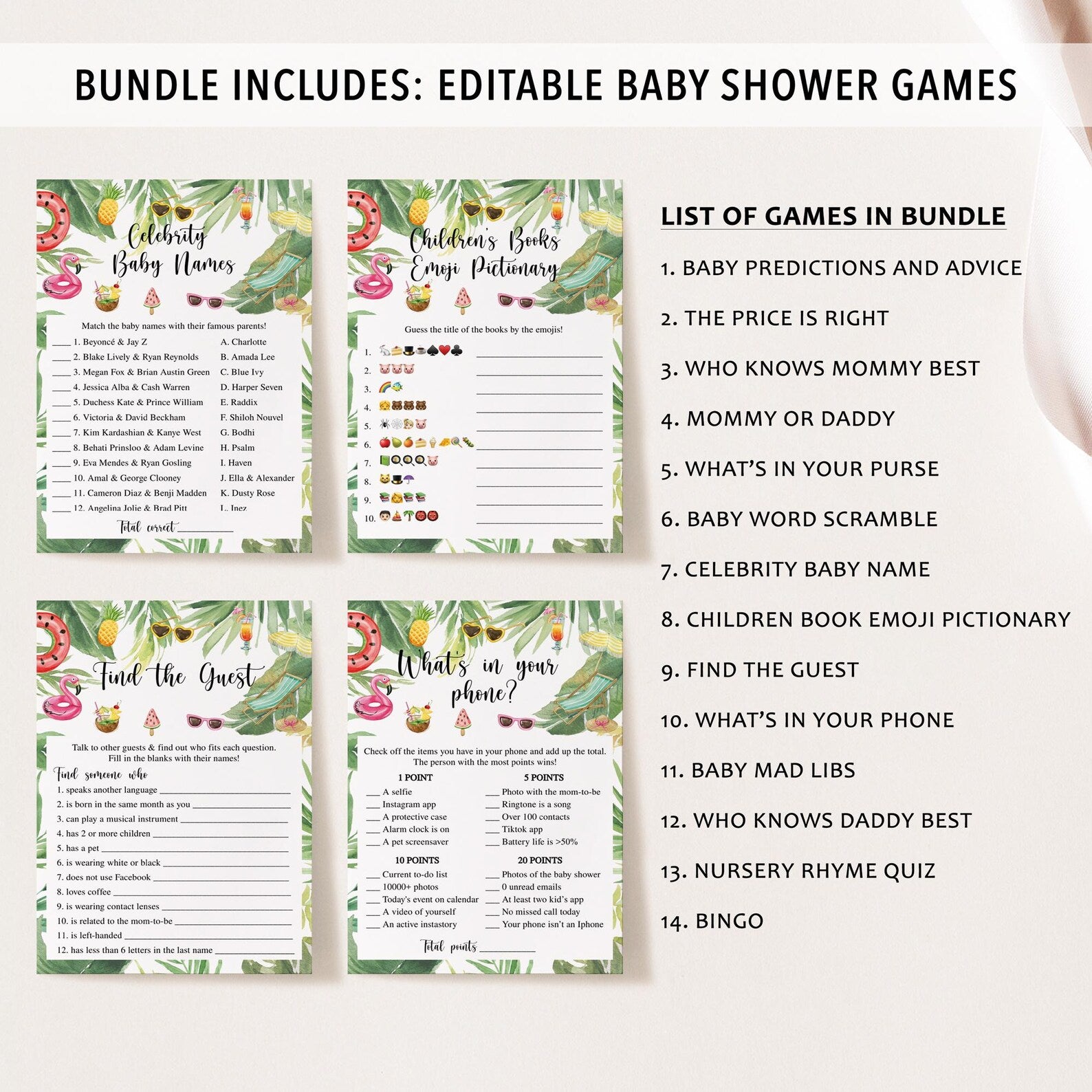 14 Summer Baby Shower Games