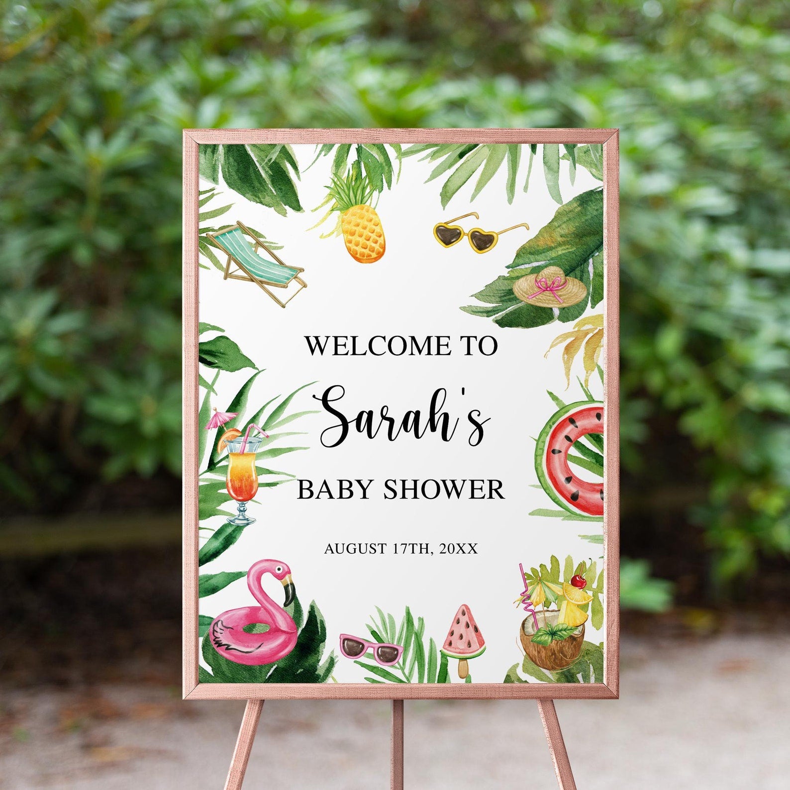 Summer Baby Shower Welcome Sign