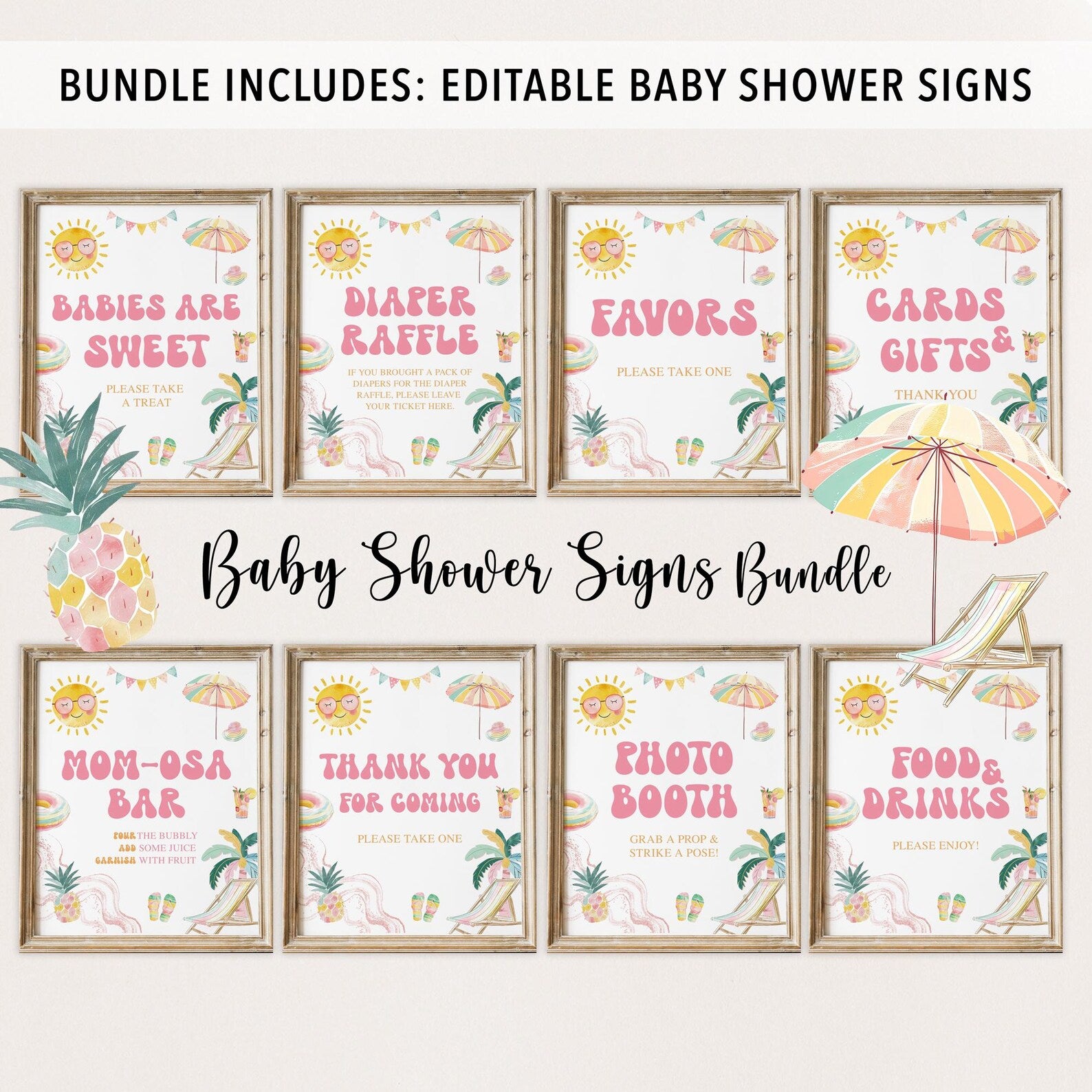 Complete Pool Party Baby Shower Bundle