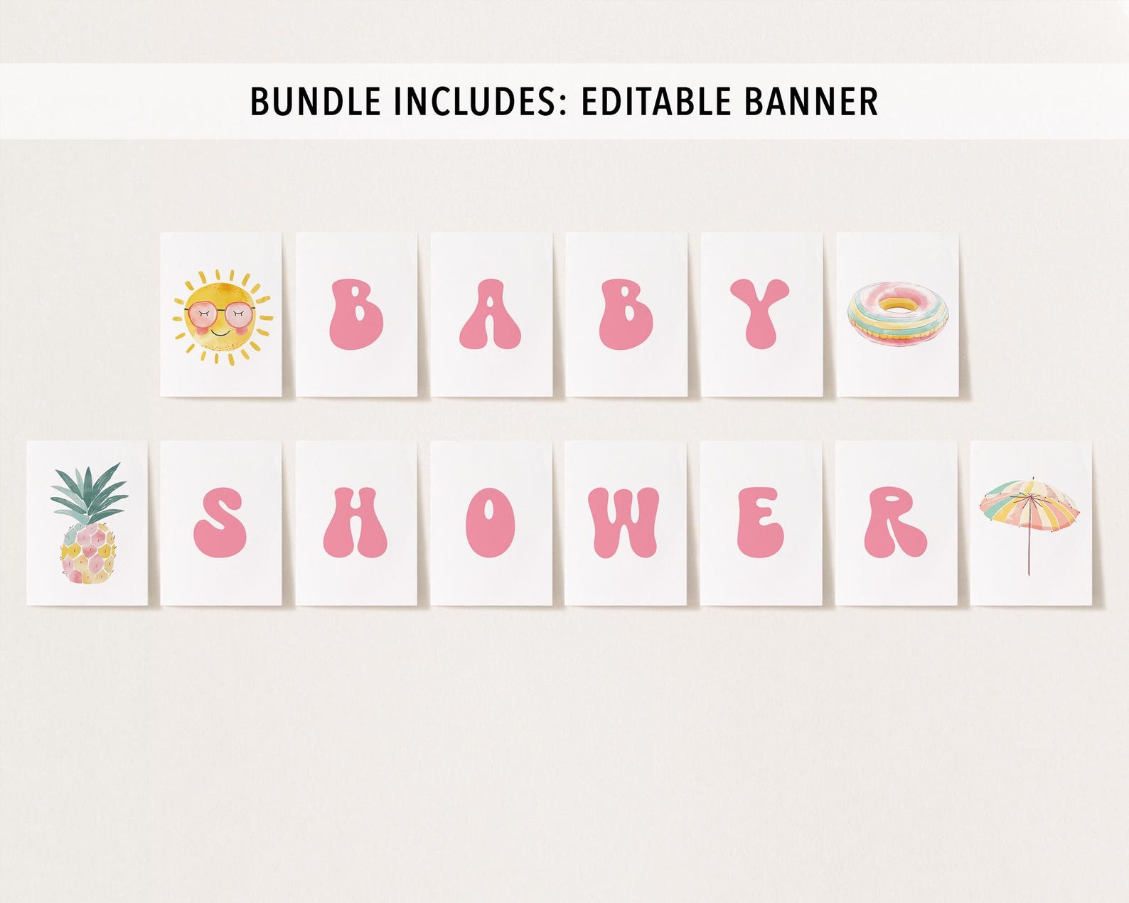 Complete Pool Party Baby Shower Bundle