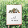 Load image into Gallery viewer, Woodland Animals Baby Shower Welcome Sign
