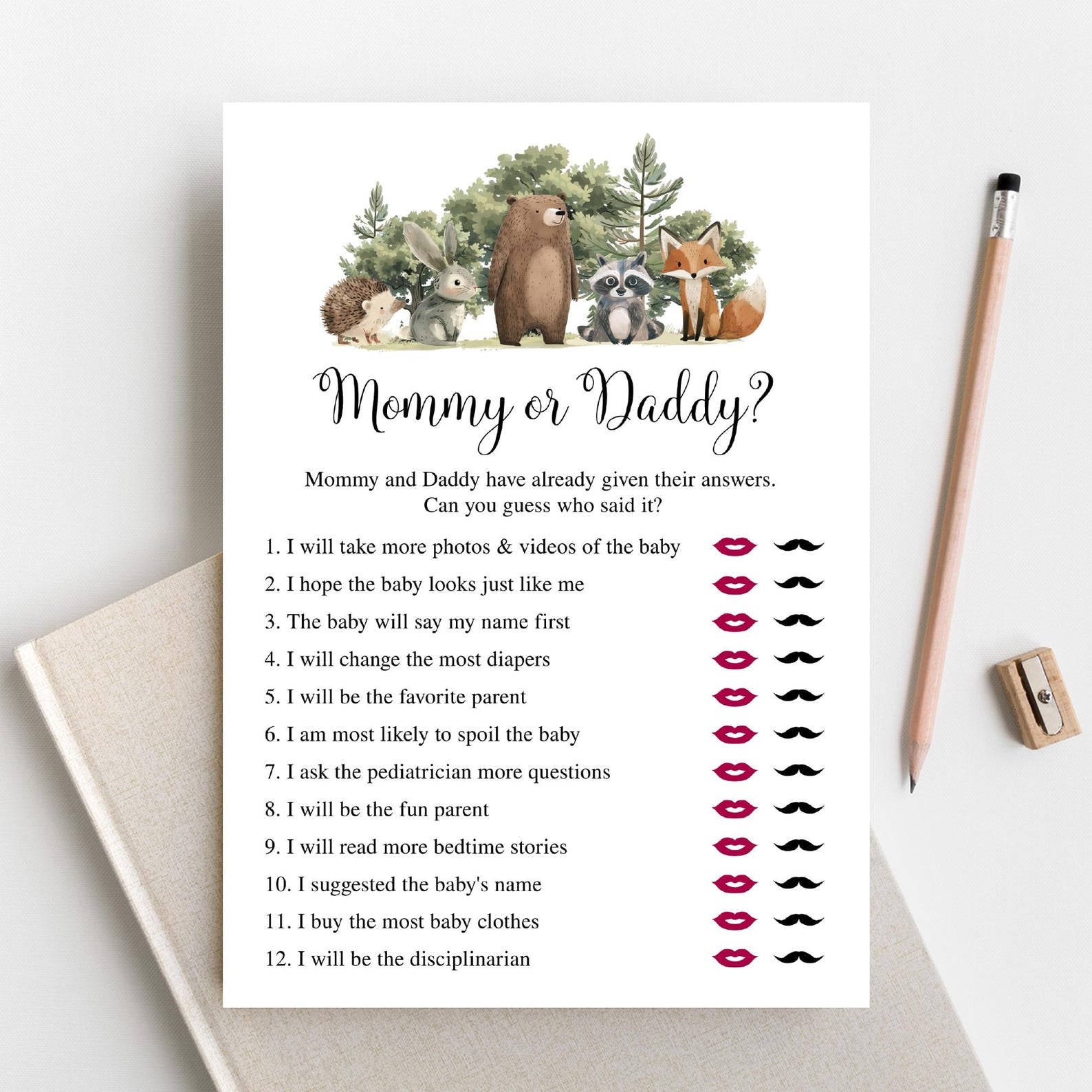 14 Woodland Animals Baby Shower Games