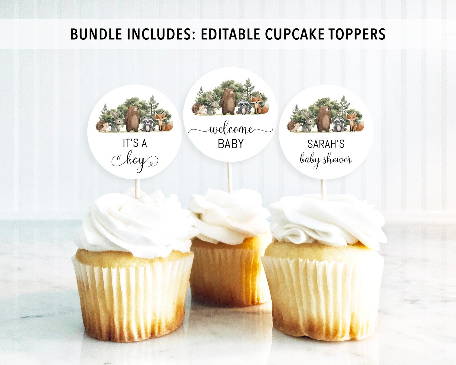 Complete Woodland Animals Baby Shower Bundle