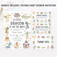 Load image into Gallery viewer, Colorful Dragon Baby Shower Invite & Games
